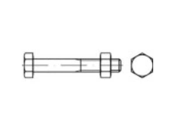 TOOLCRAFT 109935 Sekskantsskruer M6 90 mm Udvendig sekskant DIN 601 Stål Galvaniseret 100 stk
