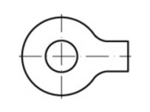Aluslevy kammiolla Sisähalkaisija: 19 mm DIN 93 Teräs Sinkitty 100 kpl TOOLCRAFT 104594