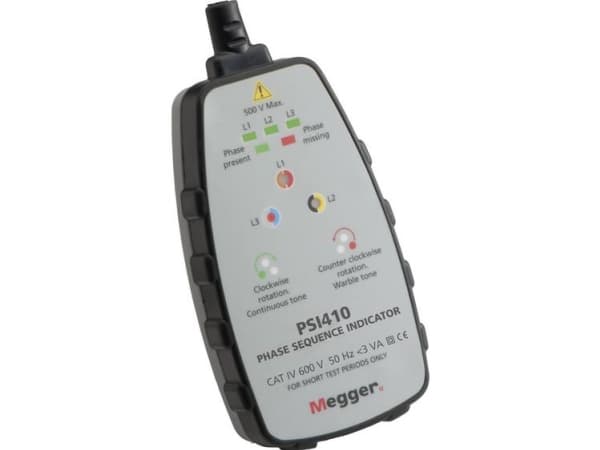 Megger PSI410 Drejefelt-måleapparat CAT IV 600 V LED, Akustik