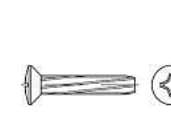 TOOLCRAFT 141824 Plattskruvar M3 12 mm Spade cutter Philips DIN 7516 Stål Galvaniserat 2000 st