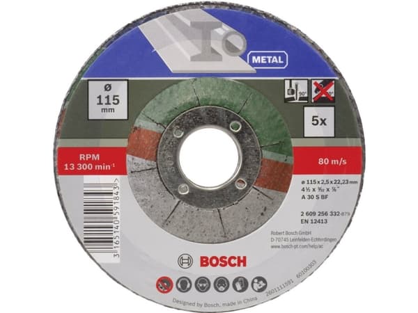 Bosch-tarvikkeet A 30 S BF 2609256332 Leikkuukiekko esikaareva 115 mm 22,23 mm 5 kpl