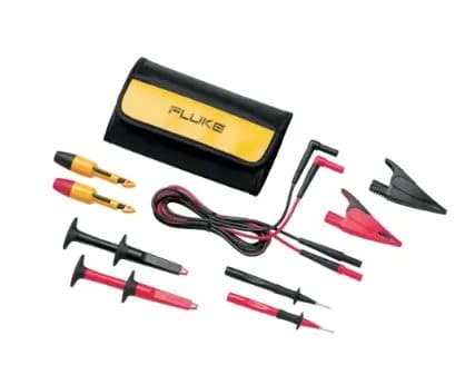 Fluke TLK-281-1, Testkabel, sond och klämma, set, Svart, Röd, Gul, 60 V