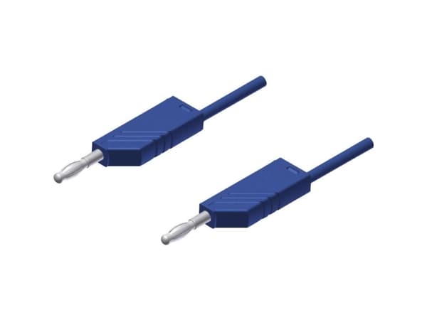 SKS Hirschmann MLN 200/2,5 BL Prøveledning [Lamelstik 4 mm - Lamelstik 4 mm] 2.00 m Blå