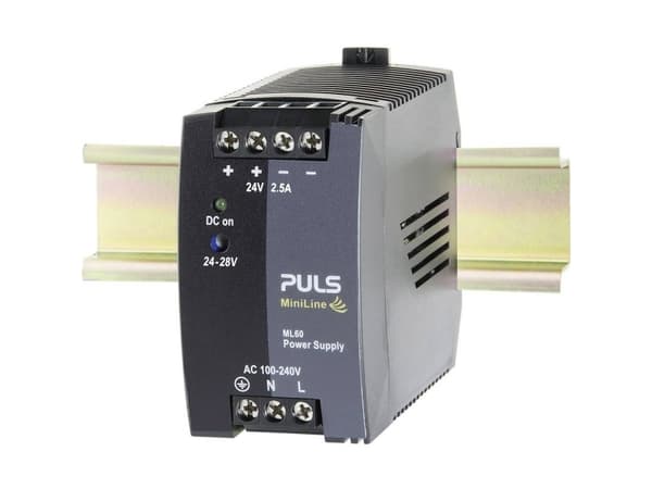 PULS MiniLine ML60.242 DIN-kiskoon kytketty virtalähde, DIN-virtalähde 24 V/DC / 2,5 A / 60 W (ML60.242)
