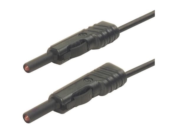 SKS Hirschmann MLB 50/1 V sw Prøveledning [Lamelstik 4 mm - Lamelstik 4 mm] 0.50 m Lajittelu