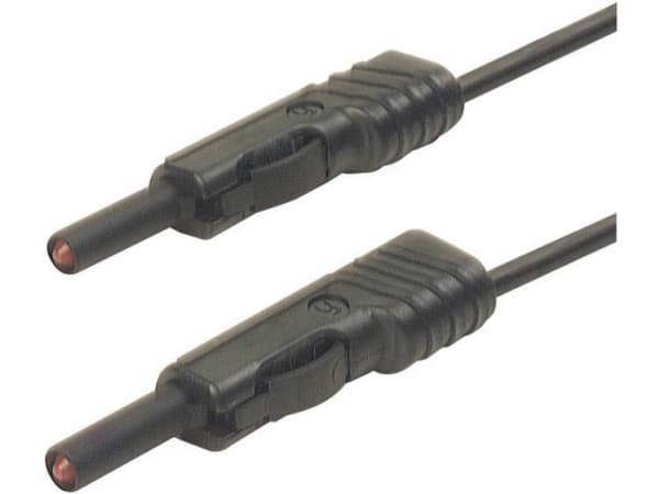 SKS Hirschmann MLB 50/1 V sw Prøveledning Lamelstik 4 mm Lamelstik 4 mm 0.50 m Sort 1 stk