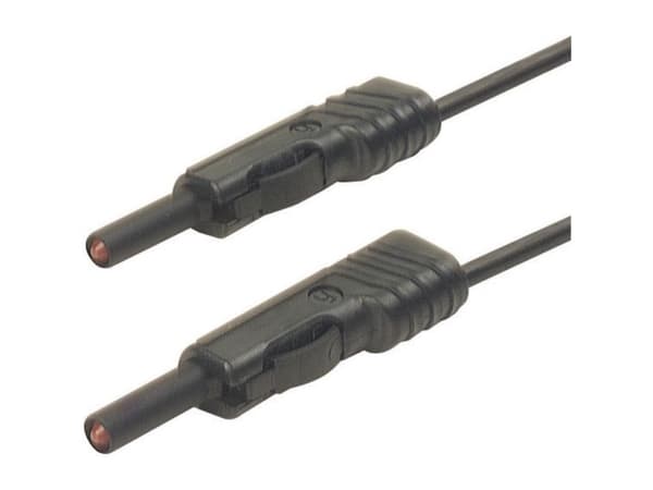 SKS Hirschmann MLB 50/1 V sw Prøveledning [Lamelstik 4 mm - Lamelstik 4 mm] 0.50 m Lajittelu