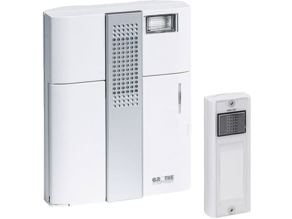 Grothe MISTRAL 300M Wireless door bell kit Silber - Weiß (43300)