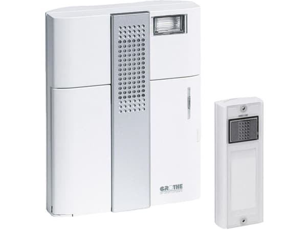 Grothe MISTRAL 300M Wireless door bell kit Silber - Weiß (43300)