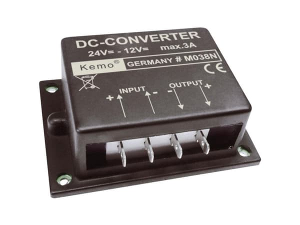 Kemo Jännitemuunnin Rakennusmoduuli Tulojännite (alue): 24 - 26 V/DC Lähtöjännite (alue): 12 V/DC (max.)