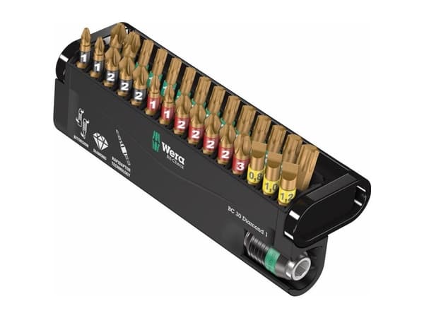 Wera Bit-Check 30 Diamond 1 - Skruvmejselbitsats - 30 delar - torx, phillips, pozidriv, slot - hexagonalt
