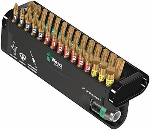 Wera Bit-Check 30 Diamond 1 - Skruvmejselbitsats - 30 delar - torx, phillips, pozidriv, slot - hexagonalt