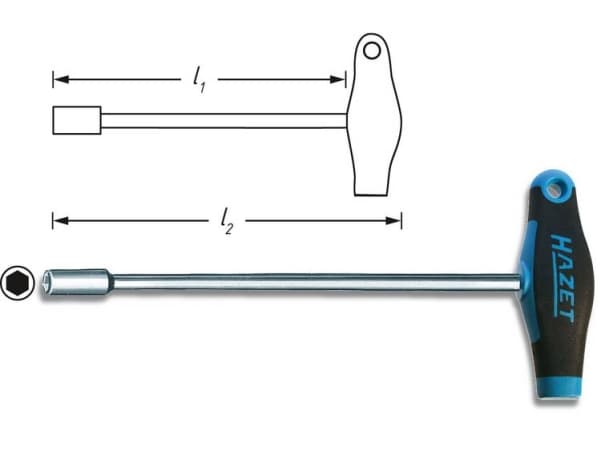 Hazet HAZET Workshop Top Wrench Skruvmejsel Bredd: 10 mm