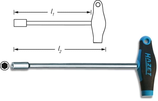 Hazet HAZET Workshop Top Wrench Skruvmejsel Bredd: 10 mm
