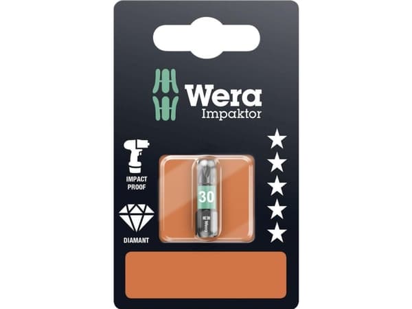 Wera 867/1 IMP DC SB SiS 05073926001 Torxbit T 30 Verktygsstål Legering, diamantbelagd D 6.3 1 st