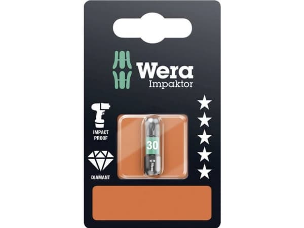 Wera 867/1 IMP DC SB SiS 05073926001 Torxbit T 30 Verktygsstål Legering, diamantbelagd D 6.3 1 st