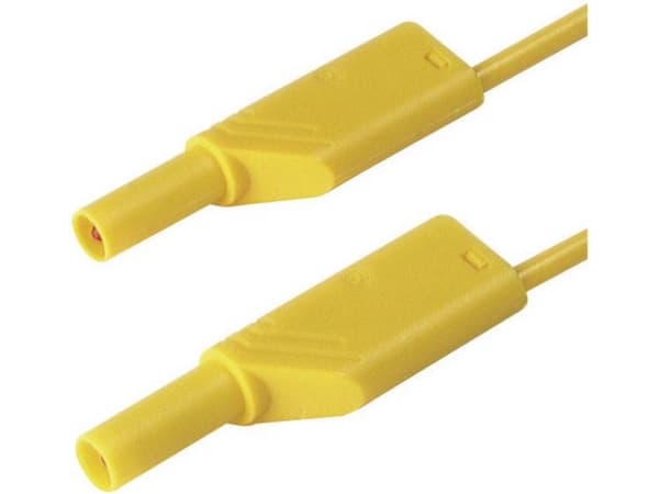 SKS Hirschmann MLS WS 50/1 ge Säkerhetsprovledning [Lamellanslutning 4 mm - Lamellanslutning 4 mm] 0,50 m Gul 1 st