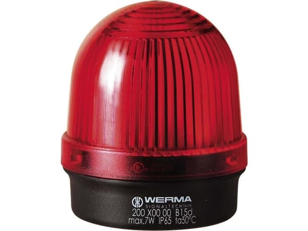 Werma 200.100.00, Punainen, Polykarbonaatti (PC), -20 - 50 °C, IP65, 12 - 230 V, 5,7 cm