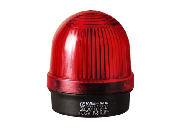 Werma 200.100.00, Punainen, Polykarbonaatti (PC), -20 - 50 °C, IP65, 12 - 230 V, 5,7 cm