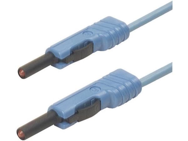 SKS Hirschmann MLB 100/1 V bl Prøveledning Lamelstik 4 mm Lamelstik 4 mm 1.00 m Blå 1 stk