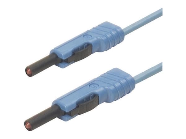 SKS Hirschmann MLB 100/1 V bl Prøveledning Lamelstik 4 mm Lamelstik 4 mm 1.00 m Blå 1 stk