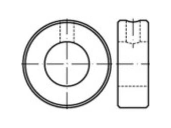 TOOLCRAFT 112436 Akselflanger Udvendig diameter: 20 mm M5 DIN 705 Stål 25 stk