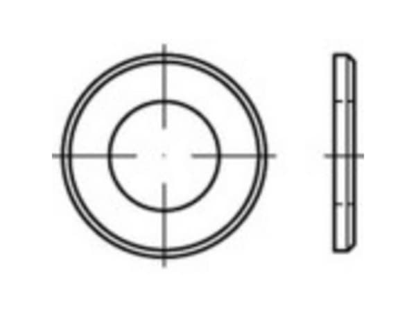 Mellemlægsskive 13 mm 24 mm Stål Varmegalvaniseret 500 stk TOOLCRAFT 147926