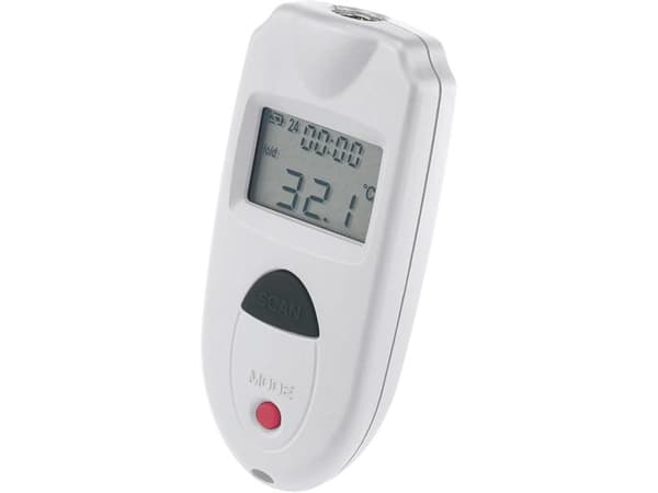 VOLTCRAFT IR 110-1S, 33 mm, 14 mm, 73 mm, 22 g, Sort, Hvit, F,°C