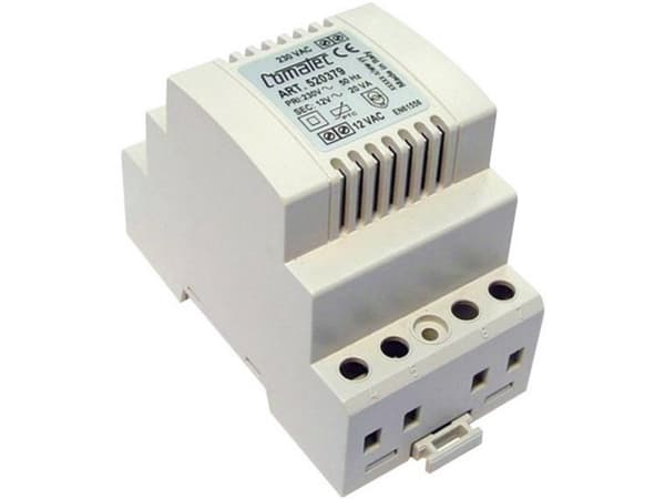 Comatec TBD202012P Strømforsyning til DIN-skinne (DIN-kisko) 20 V/AC 1,6 A 20 W