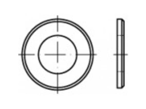 Mellemlægsskive 27 mm 50 mm Stål 50 stk TOOLCRAFT 105374