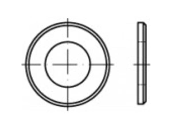 Mellemlægsskive 27 mm 50 mm Stål 50 stk TOOLCRAFT 105374