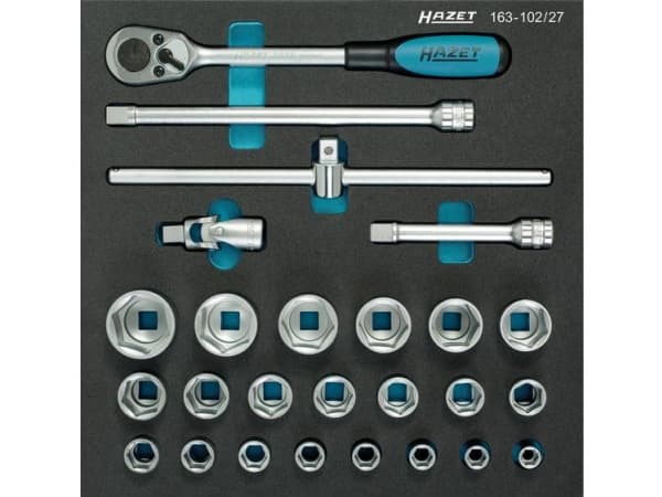 Hazet Top-nyckelsats Metrisk 1/2 (12,5 mm) 26 delar 163-102/27
