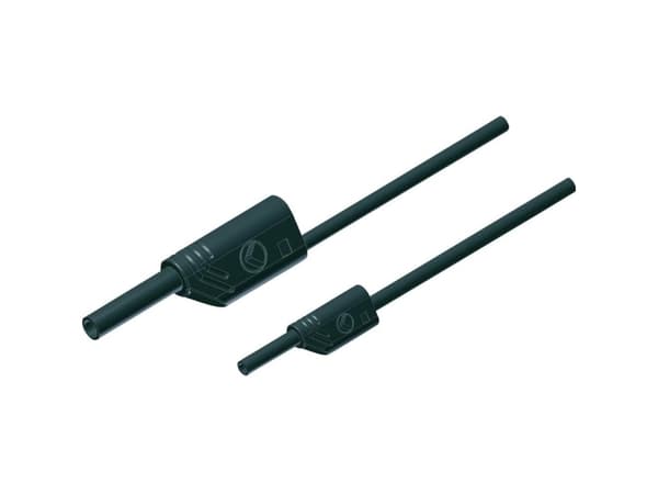 SKS Hirschmann MAL S WS 2-4 100/1 Säkerhetsprovledning [Lamellanslutning 4 mm - Lamellanslutning 2 mm] 1,00 m Svart 1 st