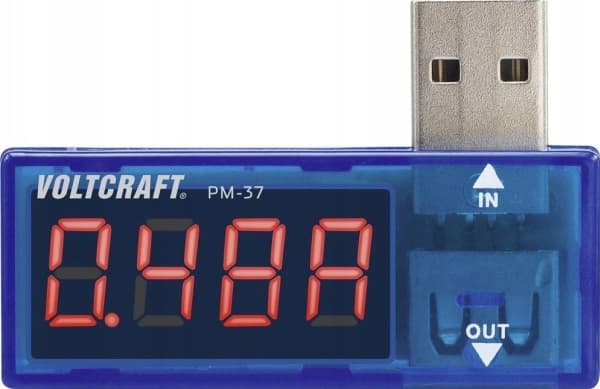 USB måleadapter digital;VOLTCRAFT;PM-37;CAT I;Visning (counts): 999