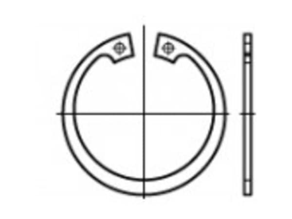 TOOLCRAFT 107873 Sulkusormet Sisähalkaisija: 79 mm Ulkohalkaisija: 103,5 mm DIN 472 Jousiteräs 50 kpl