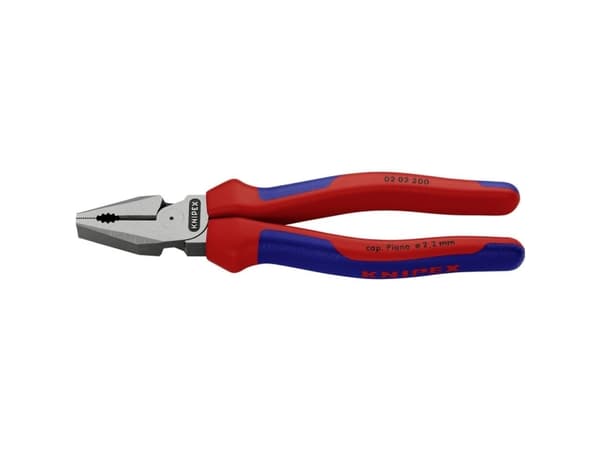 Knipex 02 02 200, Kombinasjonstang, Stål, Plast, Blå, Rød, 200 mm, 342 g
