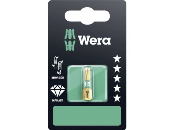 Wera 867/1 BDC SB SiS 05134375001 Torx-bit T 15 Værktøjsstål Legeret, Diamantbelagt D 6.3 1 stk