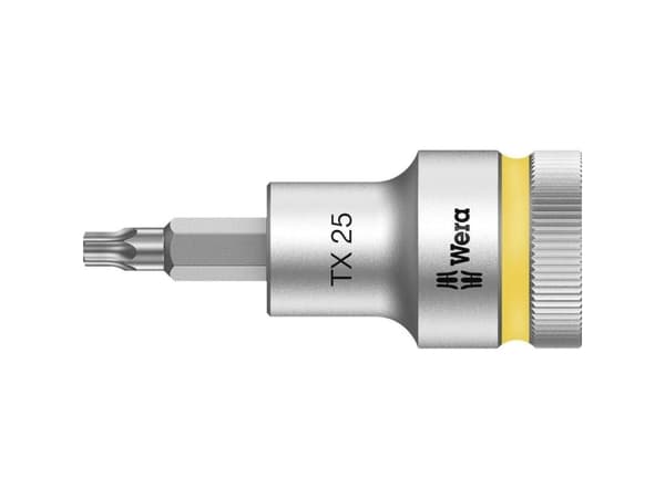 Wera 05003831001, Stikkontakt, 1/2", 1 hoder, T25, Kromvanadiumstål, Kromfarget