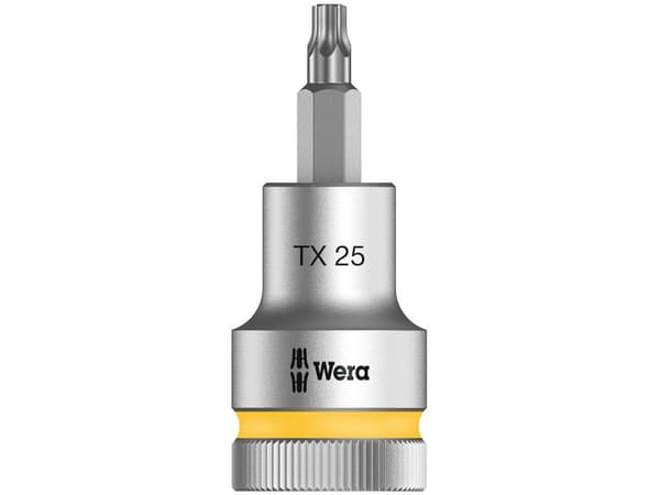 Wera 05003831001, Stikkontakt, 1/2", 1 hoder, T25, Kromvanadiumstål, Kromfarget