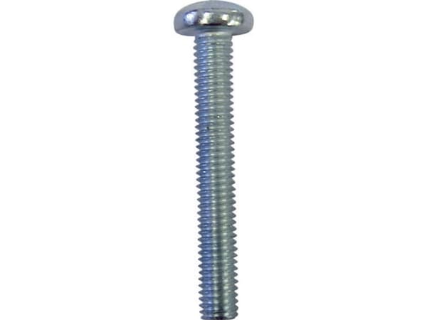 Toolcraft 888053, Skru, Sinkbelagt stål, Generell nytte, M2.5, Full tråd, Kuppelhode