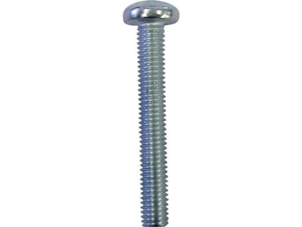 Toolcraft 888053, Skru, Sinkbelagt stål, Generell nytte, M2.5, Full tråd, Kuppelhode