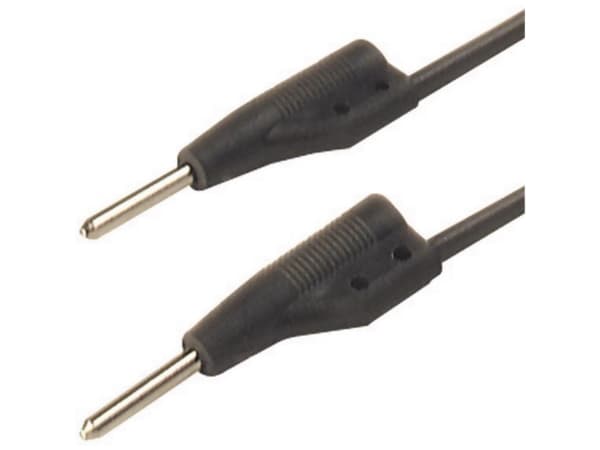 SKS Hirschmann MVL 2/100 sw Prøveledning Stik 2 mm Stik 2 mm 1.00 m Sort 1 stk