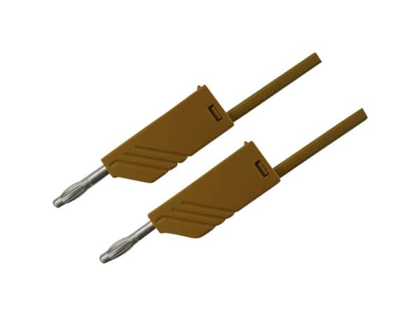 SKS Hirschmann MLN 100/2,5 BR Prøveledning Lamelstik 4 mm Lamelstik 4 mm 1.00 m Brun 1 stk