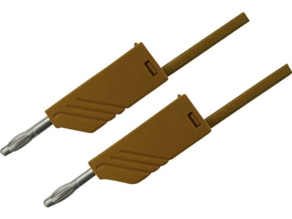 SKS Hirschmann MLN 100/2,5 BR Prøveledning Lamelstik 4 mm Lamelstik 4 mm 1.00 m Brun 1 stk