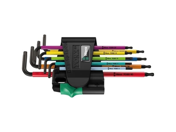 Wera 967/9 TX BO - L-nøkkelsett - 9 deler - inn holder