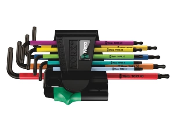 Wera 967/9 TX BO - L-nøkkelsett - 9 deler - inn holder