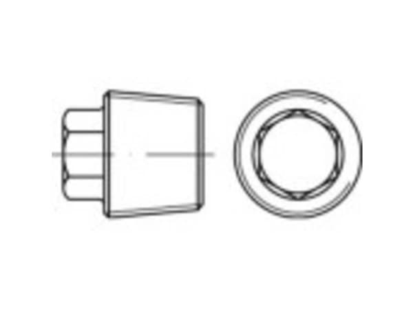 TOOLCRAFT 112754 Låseskruer M18 Udvendig sekskant DIN 909 Stål 25 stk