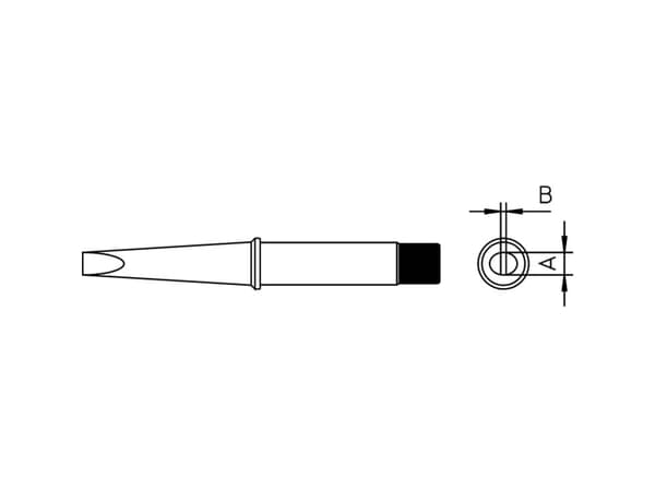 Weller 4CT6E8-1 Juotoskärki Taltan muotoinen, suora Kärkikoko 7 mm Sisältö 1 kpl