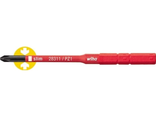 Wiha slimBit, 1 stykker, Pozidriv, Sikkerhets-torx, PZ 1, 75 mm, 8,5 g
