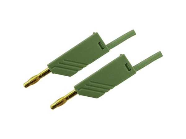 SKS Hirschmann MLN 50/2,5 GN Testijohto [Lamelliitin 4 mm - Lamelliitin 4 mm] 0,50 m Vihreä
